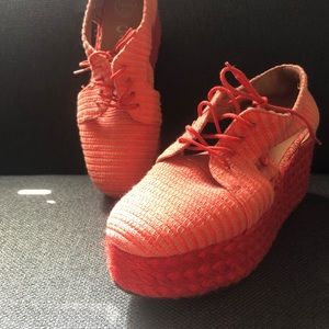 Jeffery Campbell lace up platforms